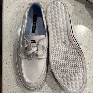 Tommy Hilfiger OIMATE Ladies Boat Deck Canvas Shoes white  NEW